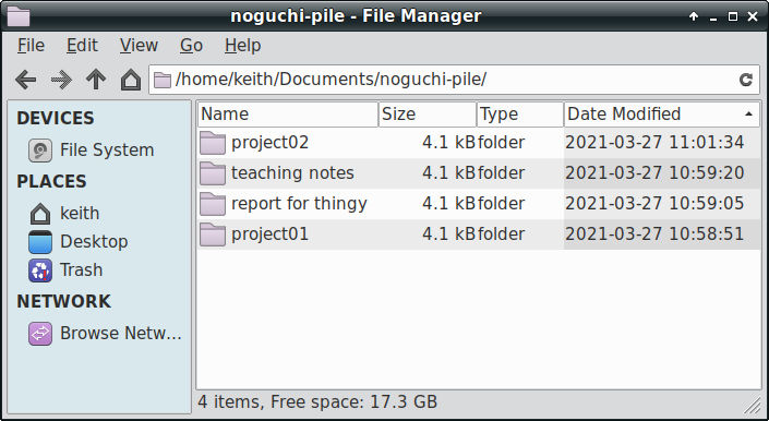 Your file manager can already implement the Noguchi filing system
