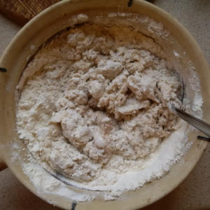 Third stage mixing in the 225g of flour